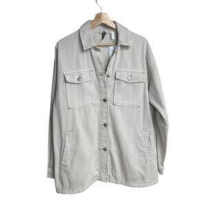 Beige H&M Khaki Button Down Shirt - Size XS - NWT